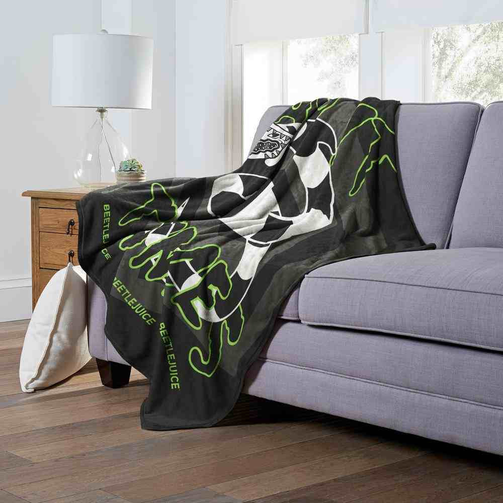Warner Bros. Beetlejuice Say It Three Times Silk Touch Throw Blanket 50x60 Inches