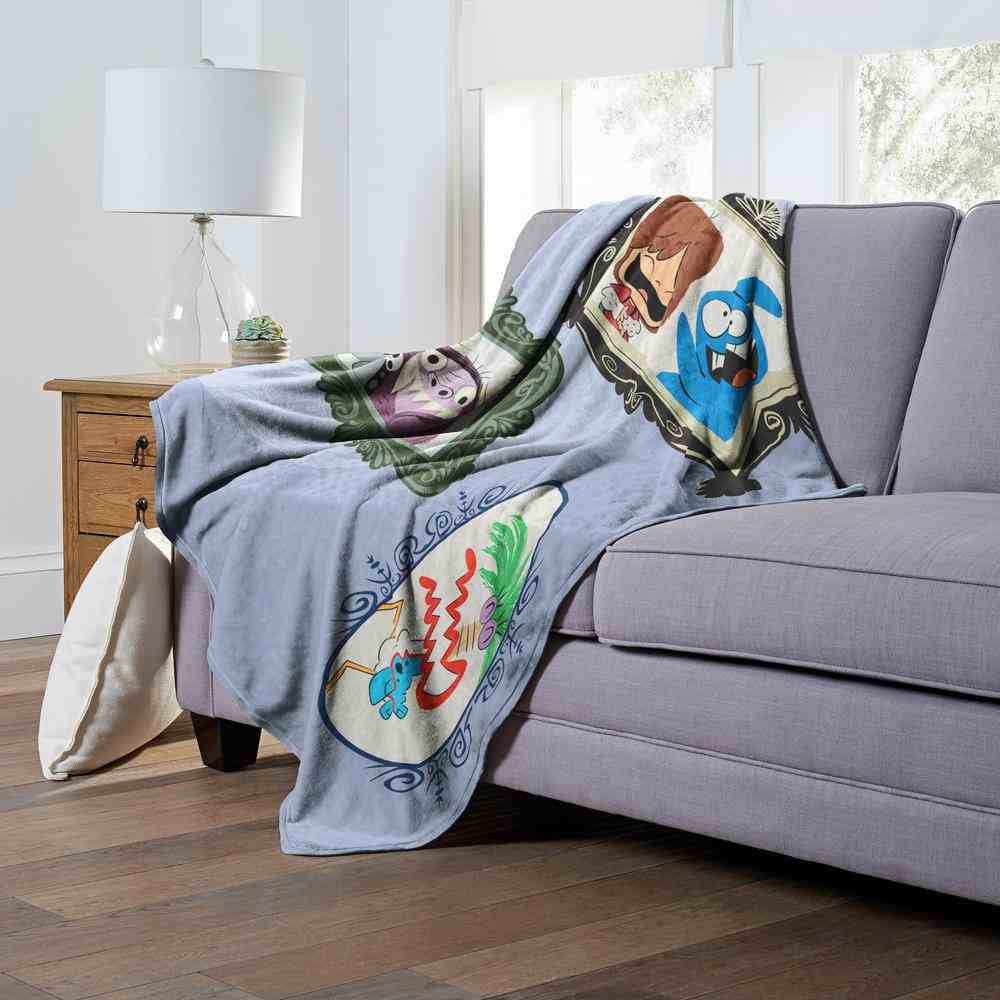 Cartoon Network Foster's Home For Imaginary Friends Framed Silk Touch Throw Blanket 50x60 Inches