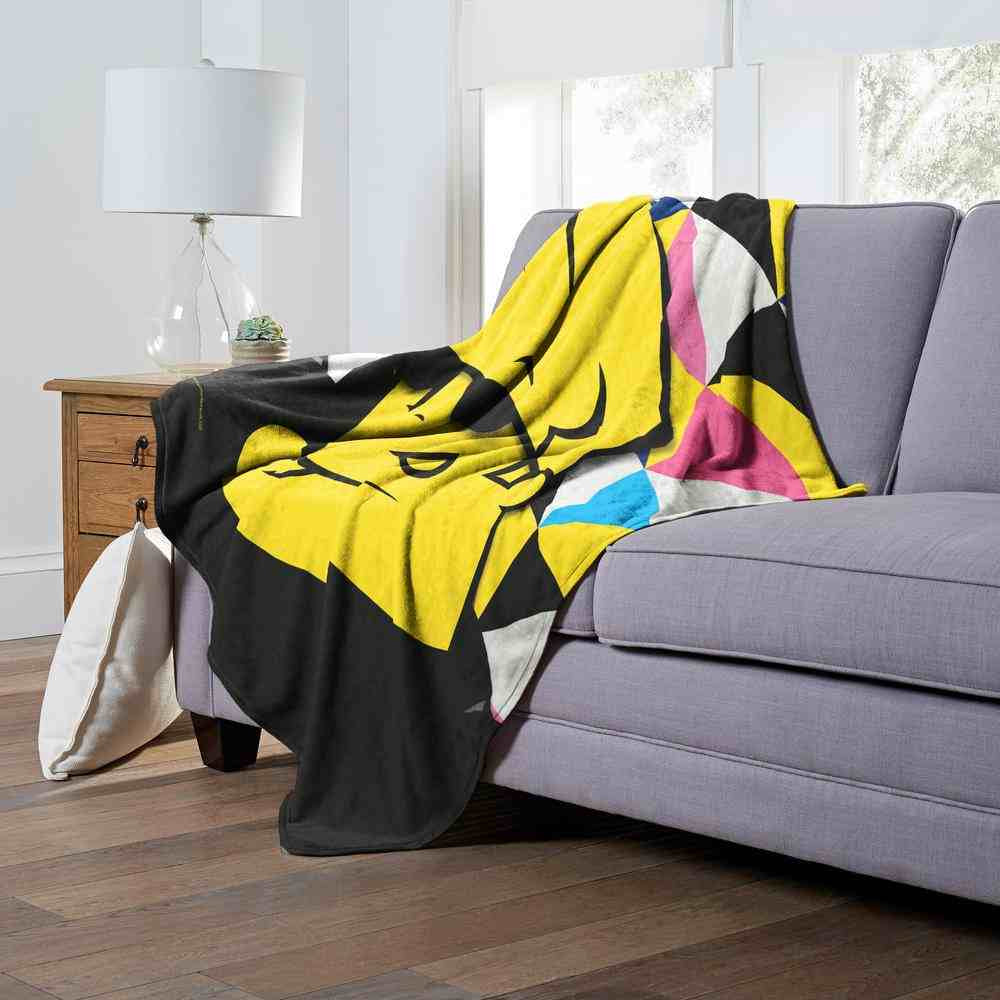Cartoon Network Johnny Bravo Geometric Johnny Silk Touch Throw Blanket 50x60 Inches