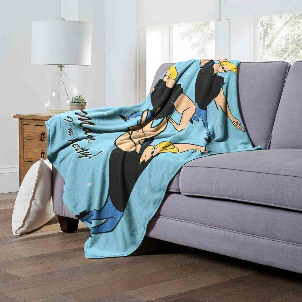 Cartoon Network Johnny Bravo Smooth Moves Silk Touch Throw Blanket 50x60 Inches