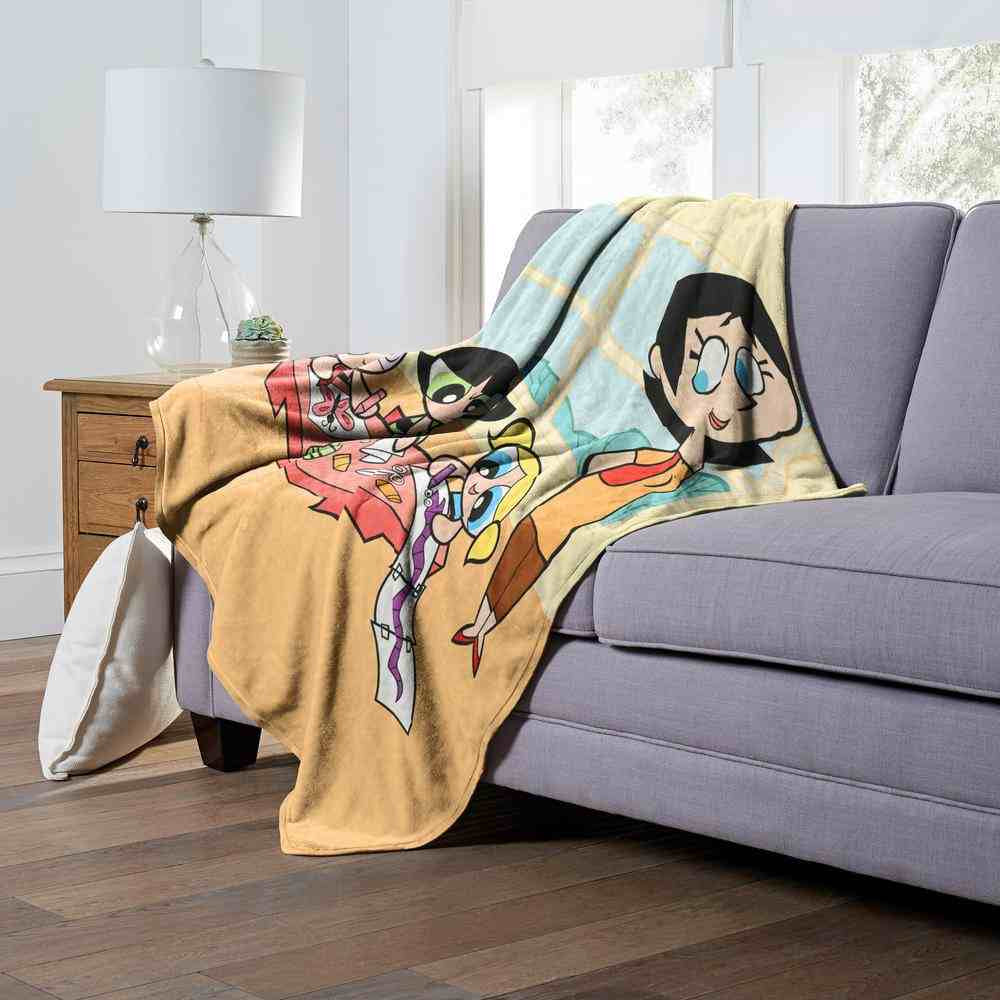 Cartoon Network Powerpuff Girls Classtime Fun Silk Touch Throw Blanket 50x60 Inches