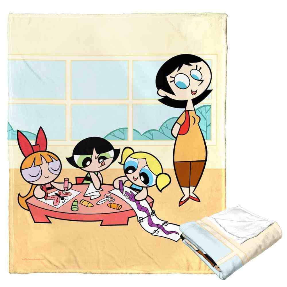 Cartoon Network Powerpuff Girls Classtime Fun Silk Touch Throw Blanket 50x60 Inches