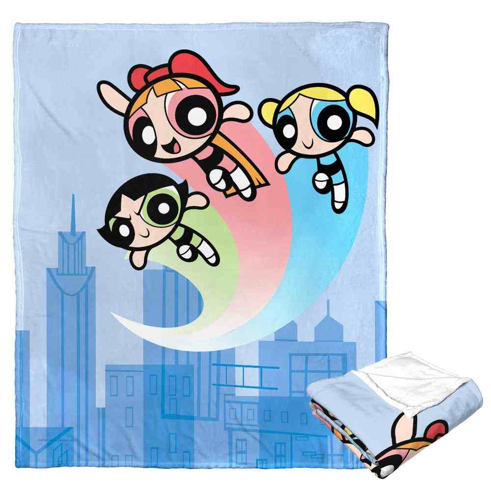 Cartoon Network Powerpuff Girls Protectors Of Townsville Silk Touch Throw Blanket 50x60 Inches