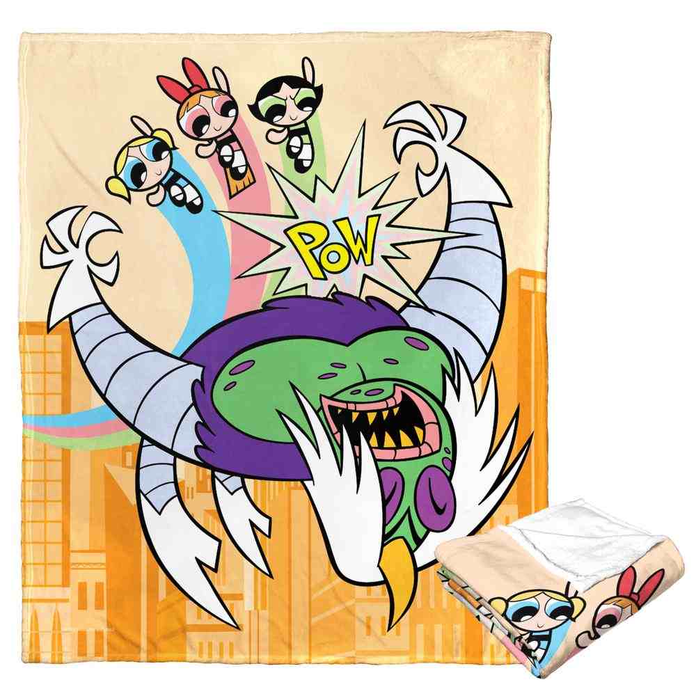 Cartoon Network Powerpuff Girls Saving The Day Silk Touch Throw Blanket 50x60 Inches