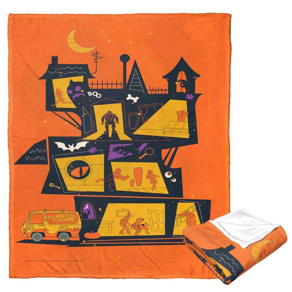 Warner Bros. Scooby-Doo Haunted House Silk Touch Throw Blanket 50x60 Inches