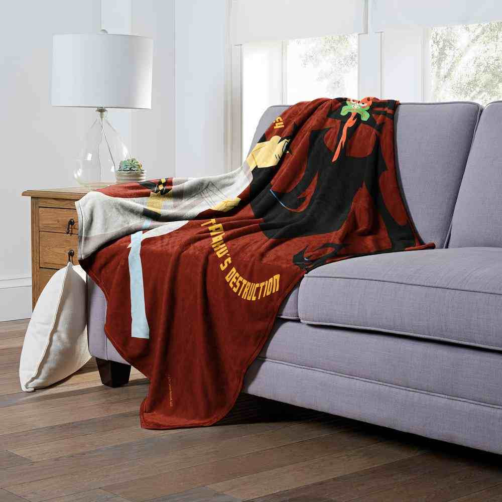 Cartoon Network Samurai Jack Jack Versus Aku Silk Touch Throw Blanket 50x60 Inches