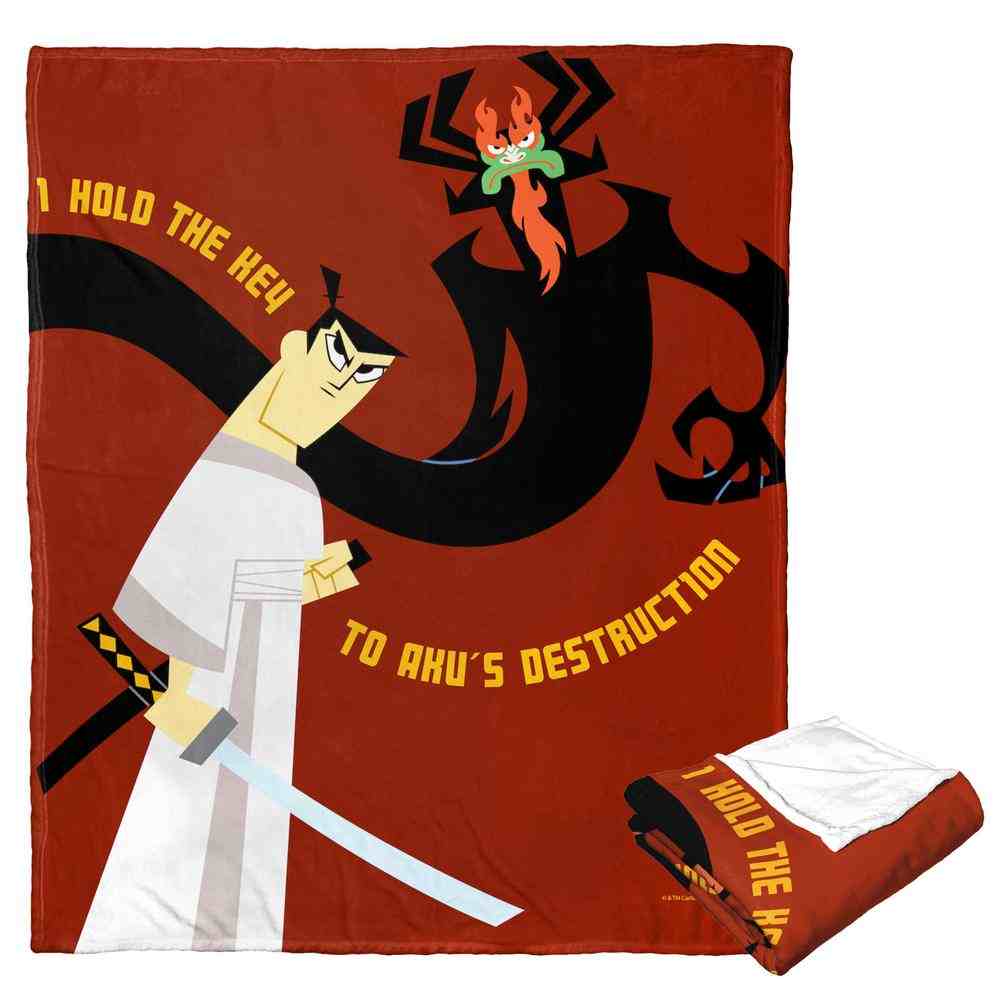 Cartoon Network Samurai Jack Jack Versus Aku Silk Touch Throw Blanket 50x60 Inches