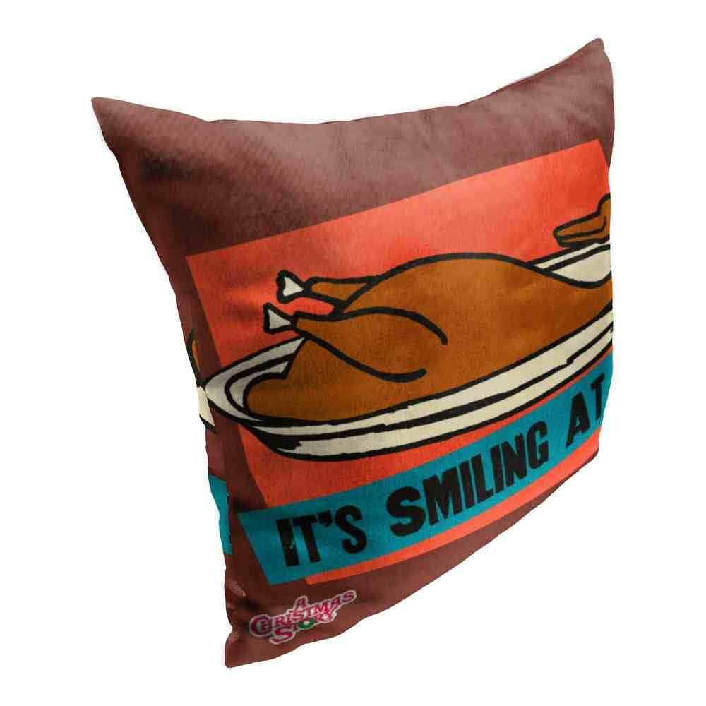 Warner Bros. A Christmas Story Its Smiling At Me Throw Pillow 18x18 Inches
