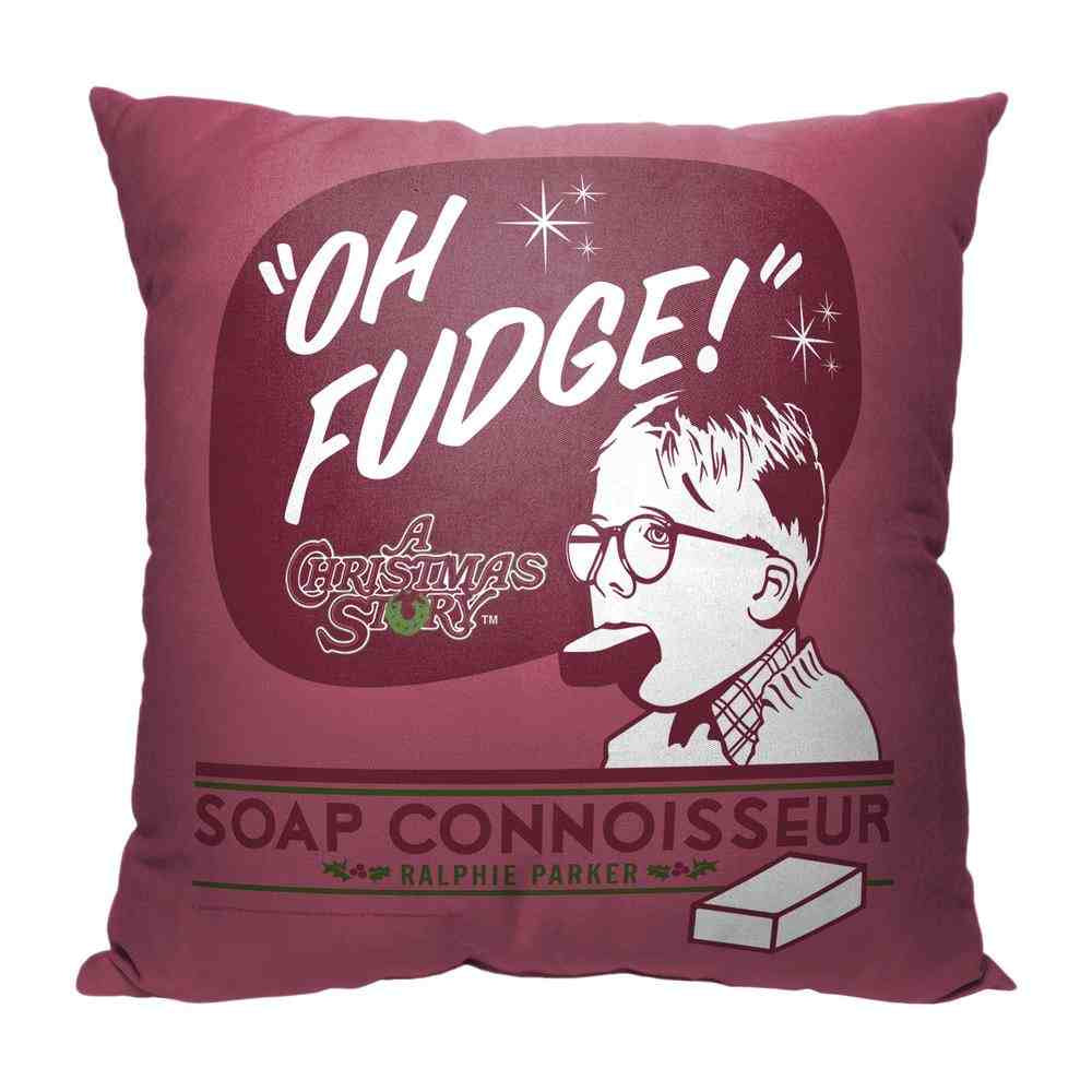 Warner Bros. A Christmas Story Soap Connoisseur Throw Pillow 18x18 Inches