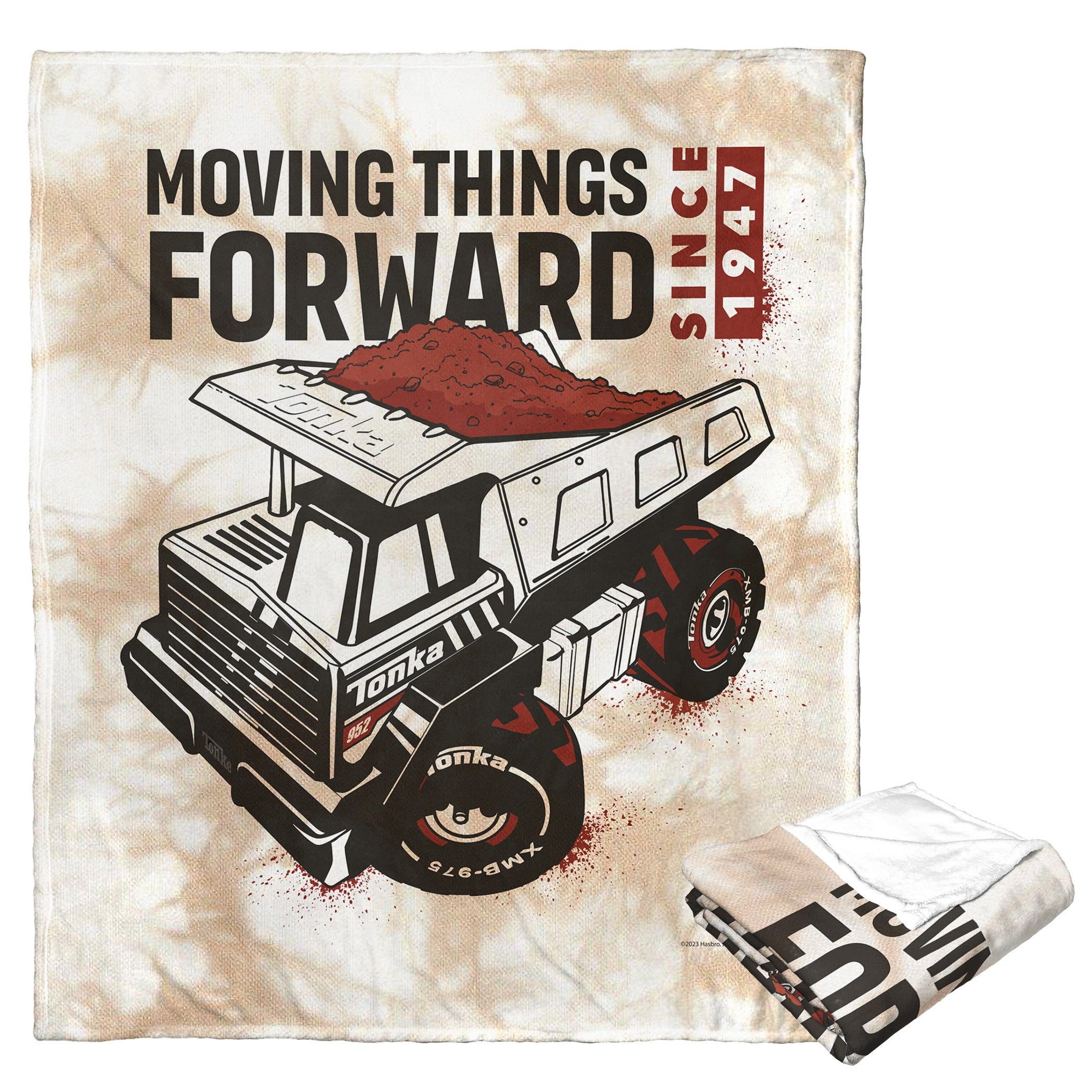 Hasbro Tonka Moving Things Forward Silk Touch Throw Blanket 50x60 Inches