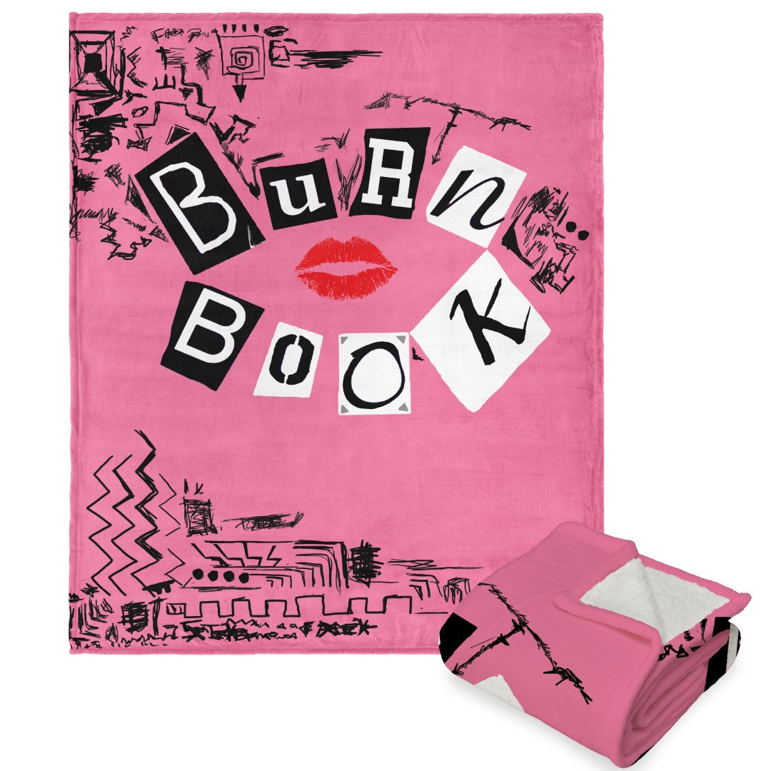 Mean Girls Burn Book Silk Touch Sherpa Throw Blanket 50x60 Inches
