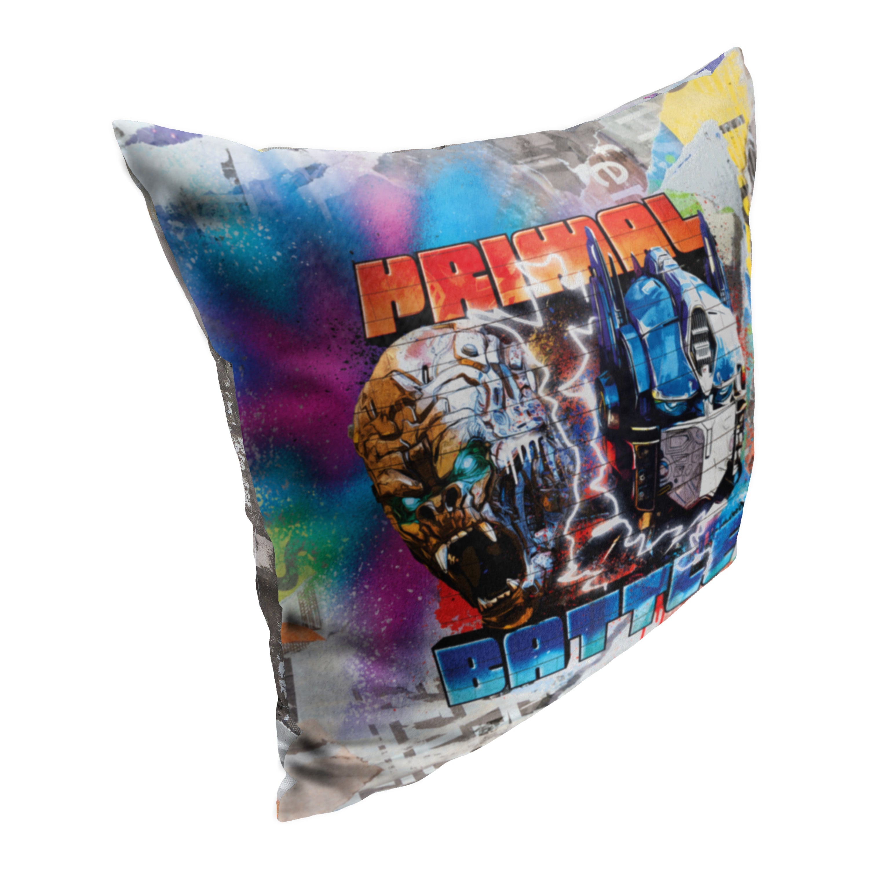 Hasbro Transformers: Rise Of The Beasts Primal Battle Throw Pillow 18x18 Inches