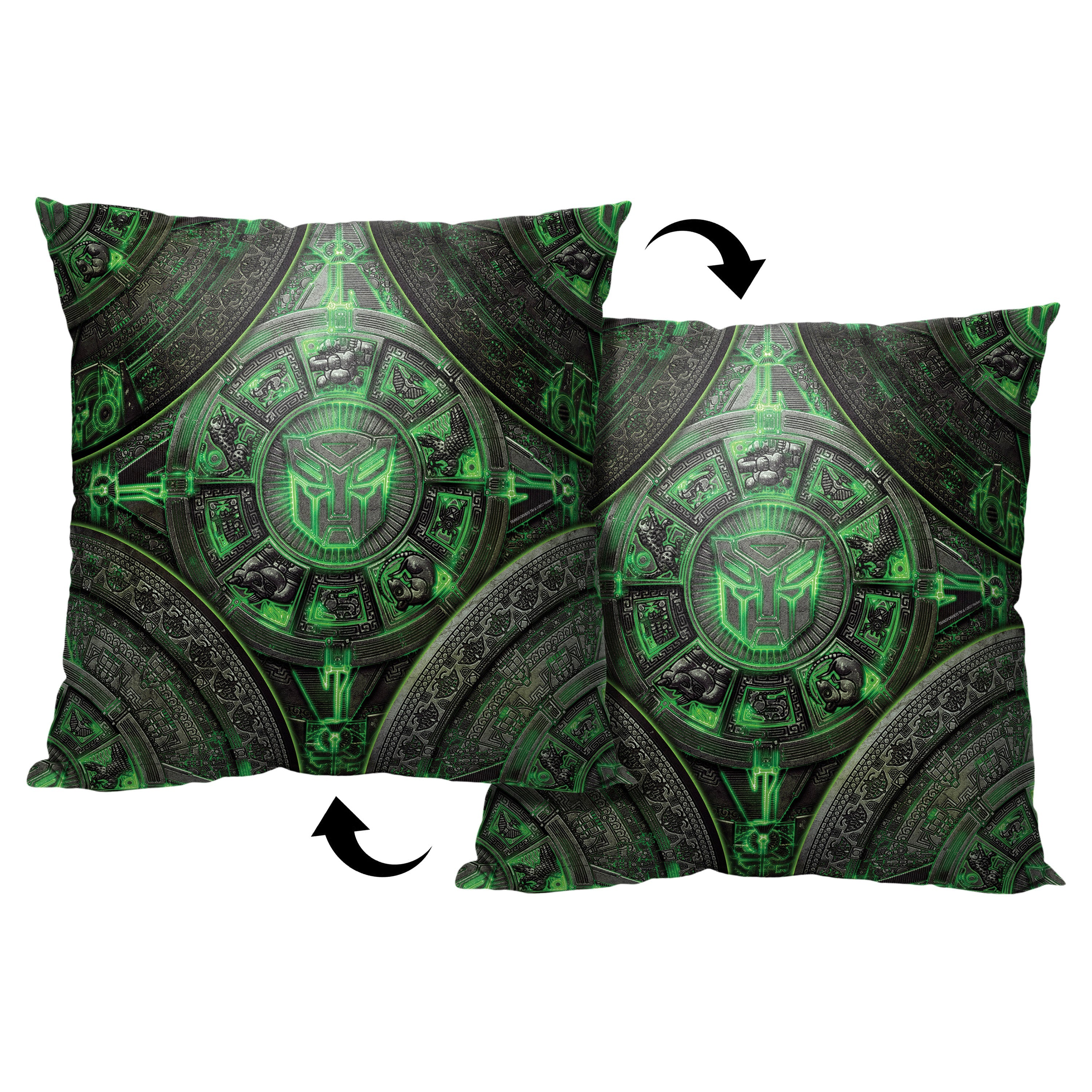 Hasbro Transformers: Rise Of The Beasts Autobot Shield Pattern Throw Pillow 18x18 Inches