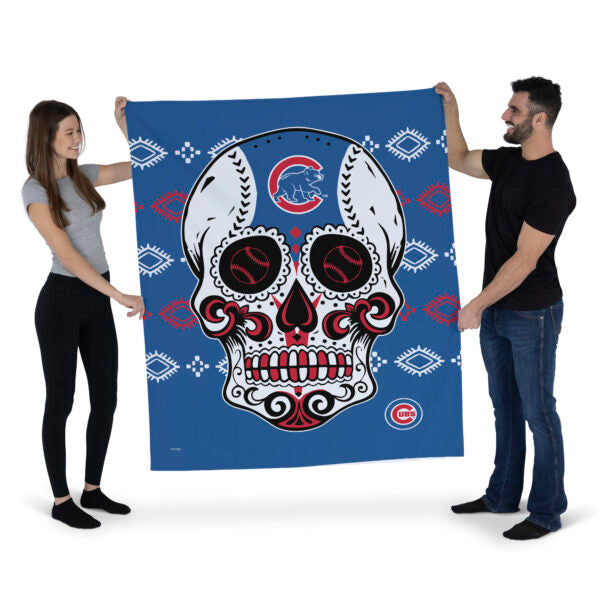 MLB Chicago Cubs Candy Skull Wall Hanging 34¡Á40 Inches