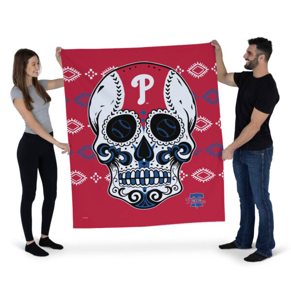 MLB Philadelphia Phillies Candy Skull Wall Hanging 34¡Á40 Inches