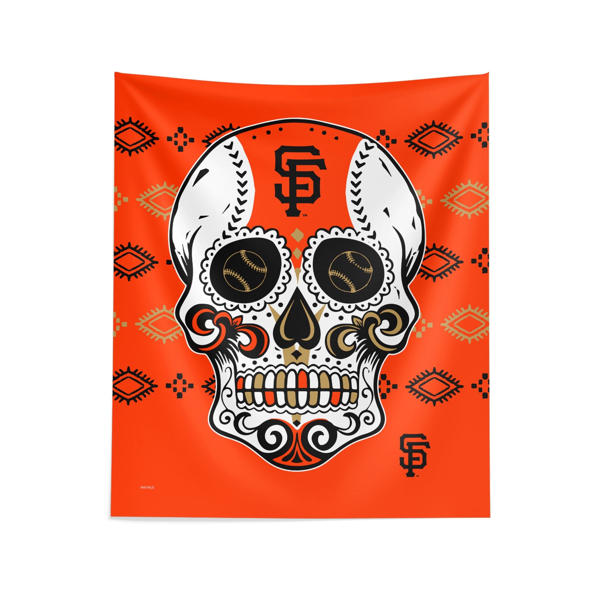 MLB San Francisco Giants Candy Skull Wall Hanging 34¡Á40 Inches