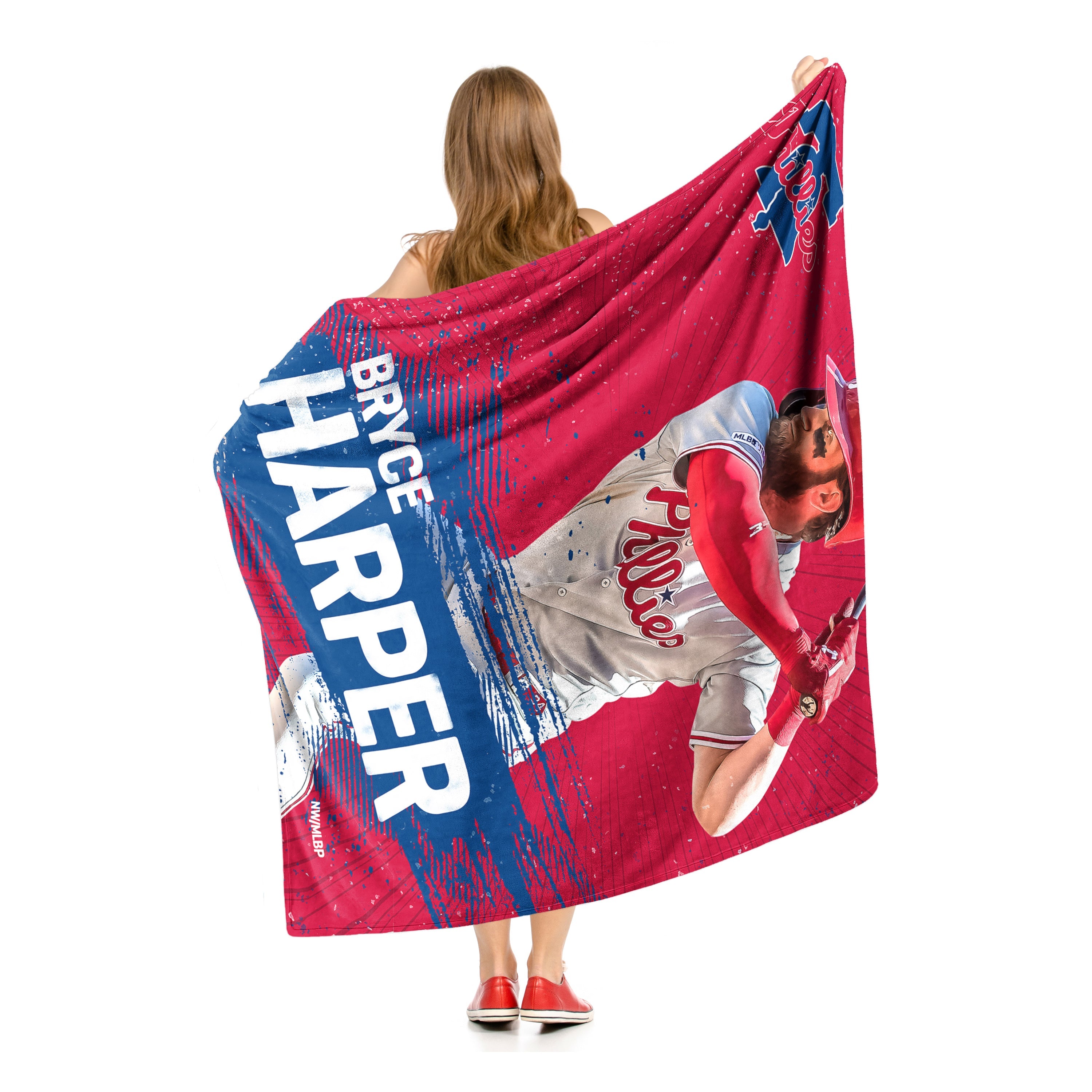 MLB Philadelphia Phillies Bryce Harper Silk Touch Throw Blanket 50x60 Inches