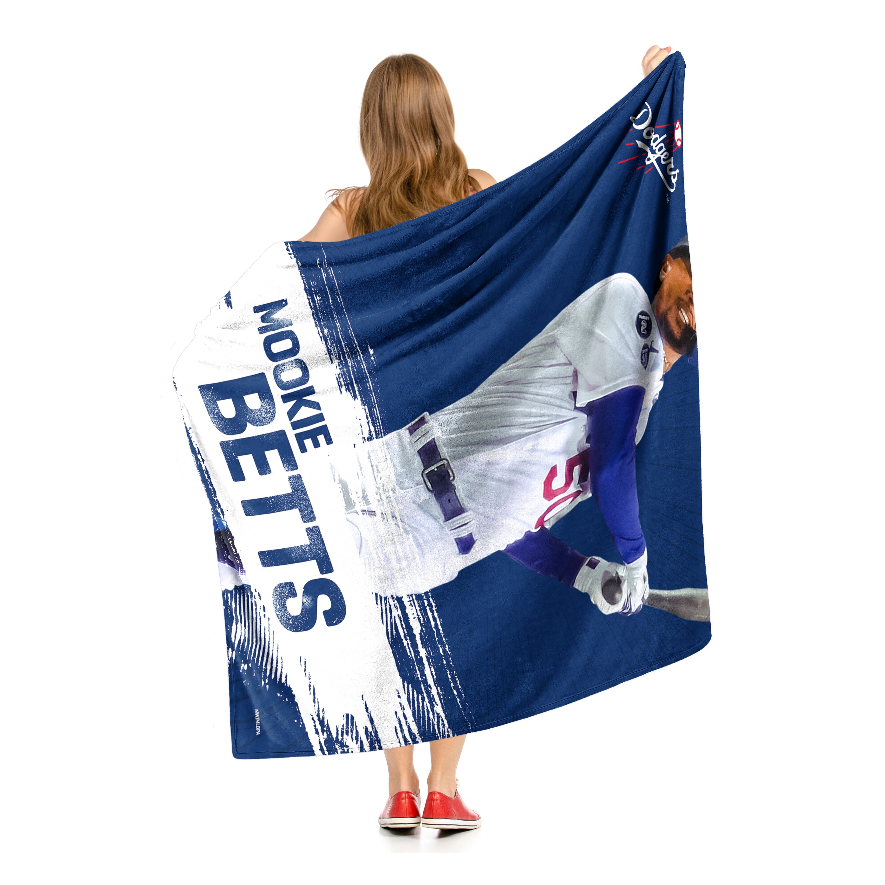 MLB Los Angeles Dodgers Mookie Betts Silk Touch Throw Blanket 50x60 Inches