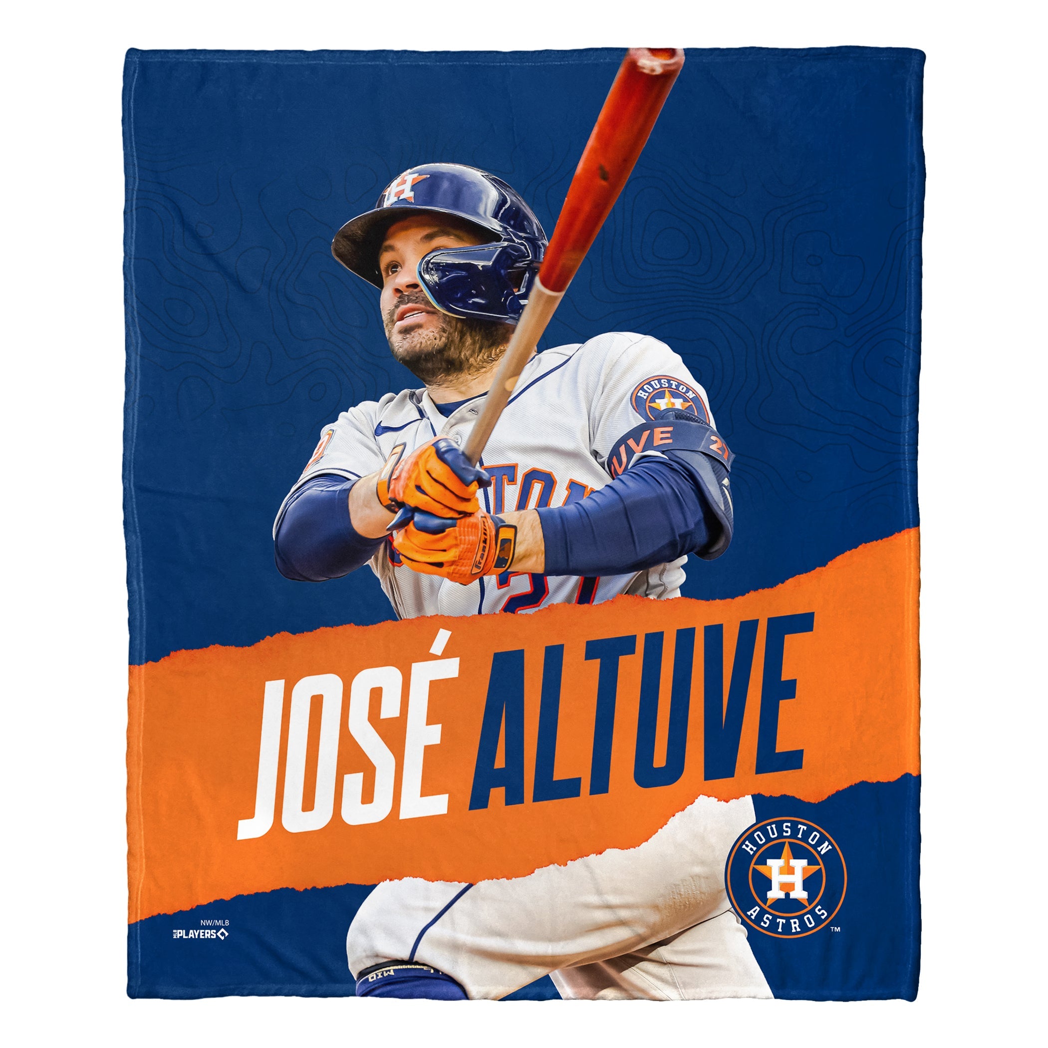 MLB Houston Astros Jose Altuve Silk Touch Throw Blanket 50x60 Inches