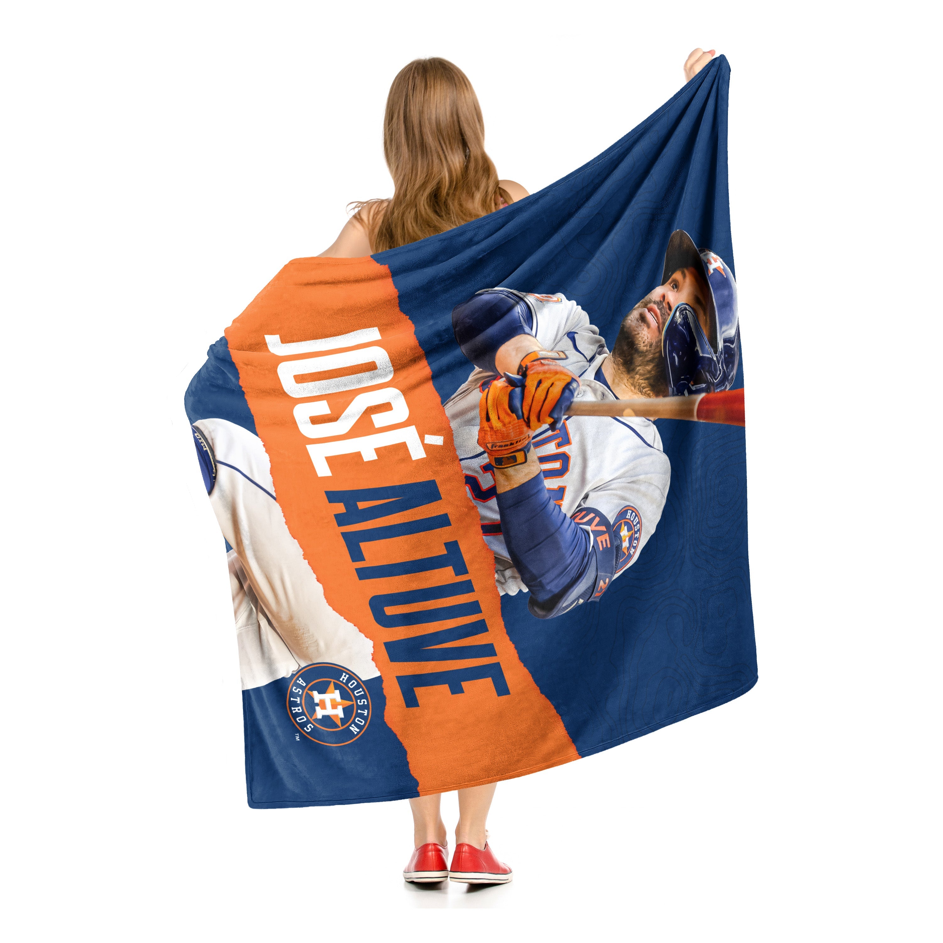 MLB Houston Astros Jose Altuve Silk Touch Throw Blanket 50x60 Inches