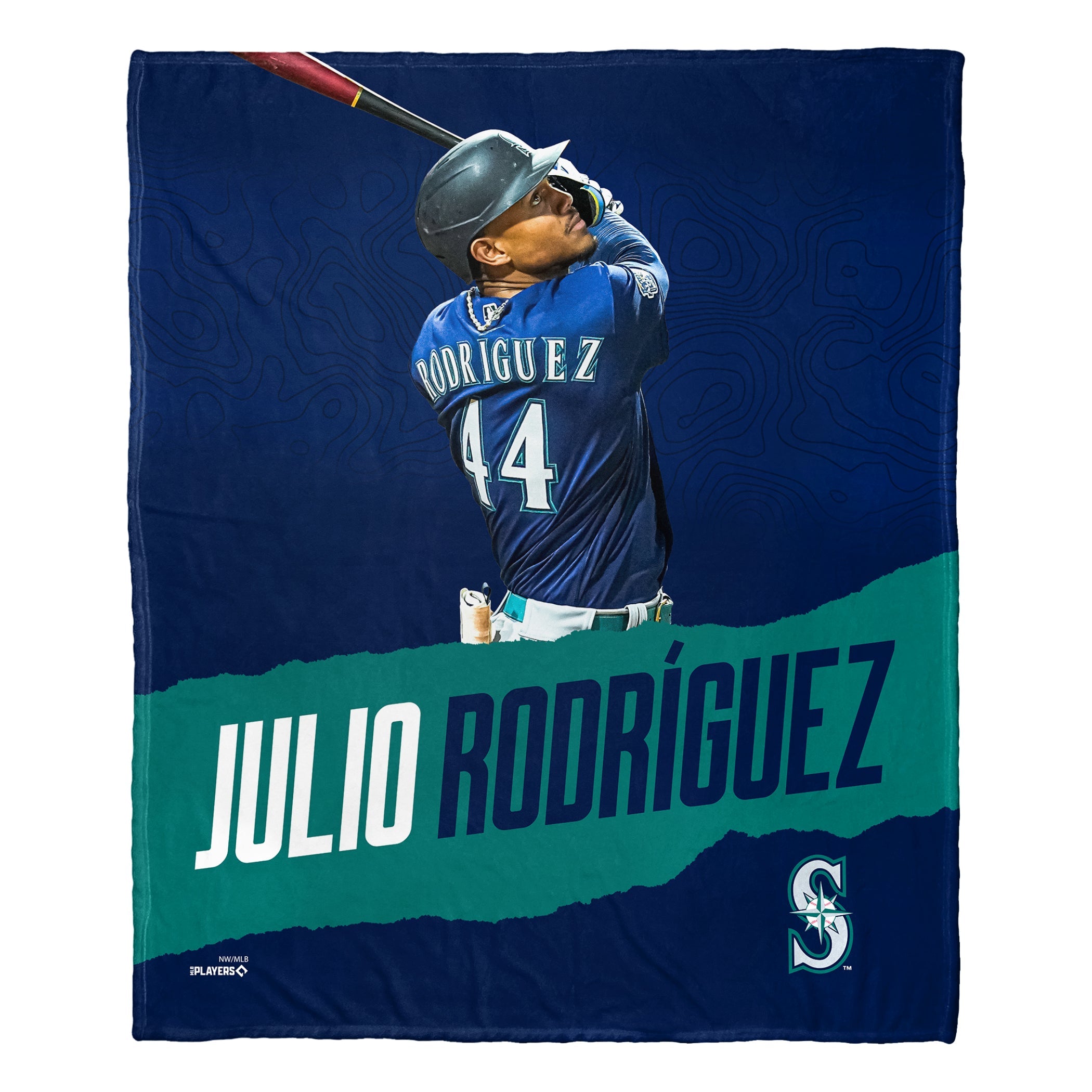 MLB Seattle Mariners Julio Rodriguez Silk Touch Throw Blanket 50x60 Inches