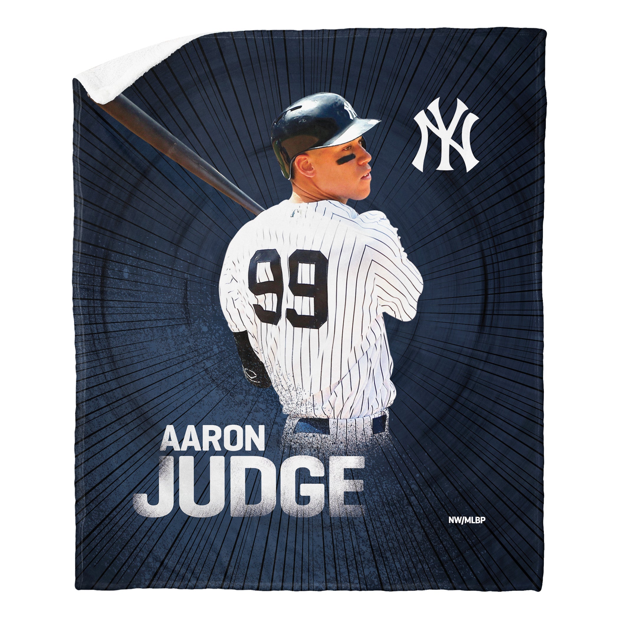 MLB New York Yankees Aaron Judge Silk Touch Sherpa Throw Blanket 50x60 Inches