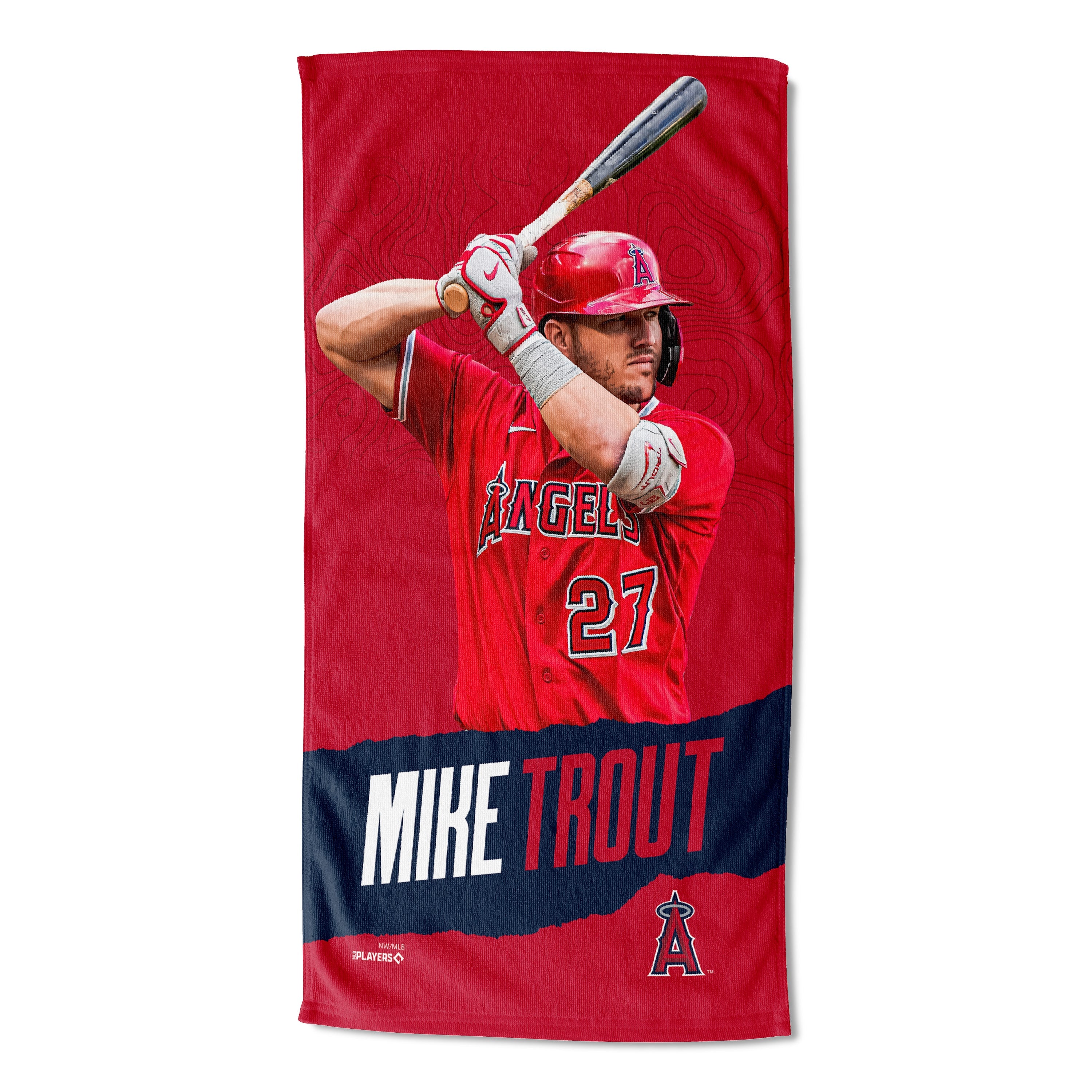 MLB Los Angeles Angels Mike Trout Beach Towel 30x60 Inches