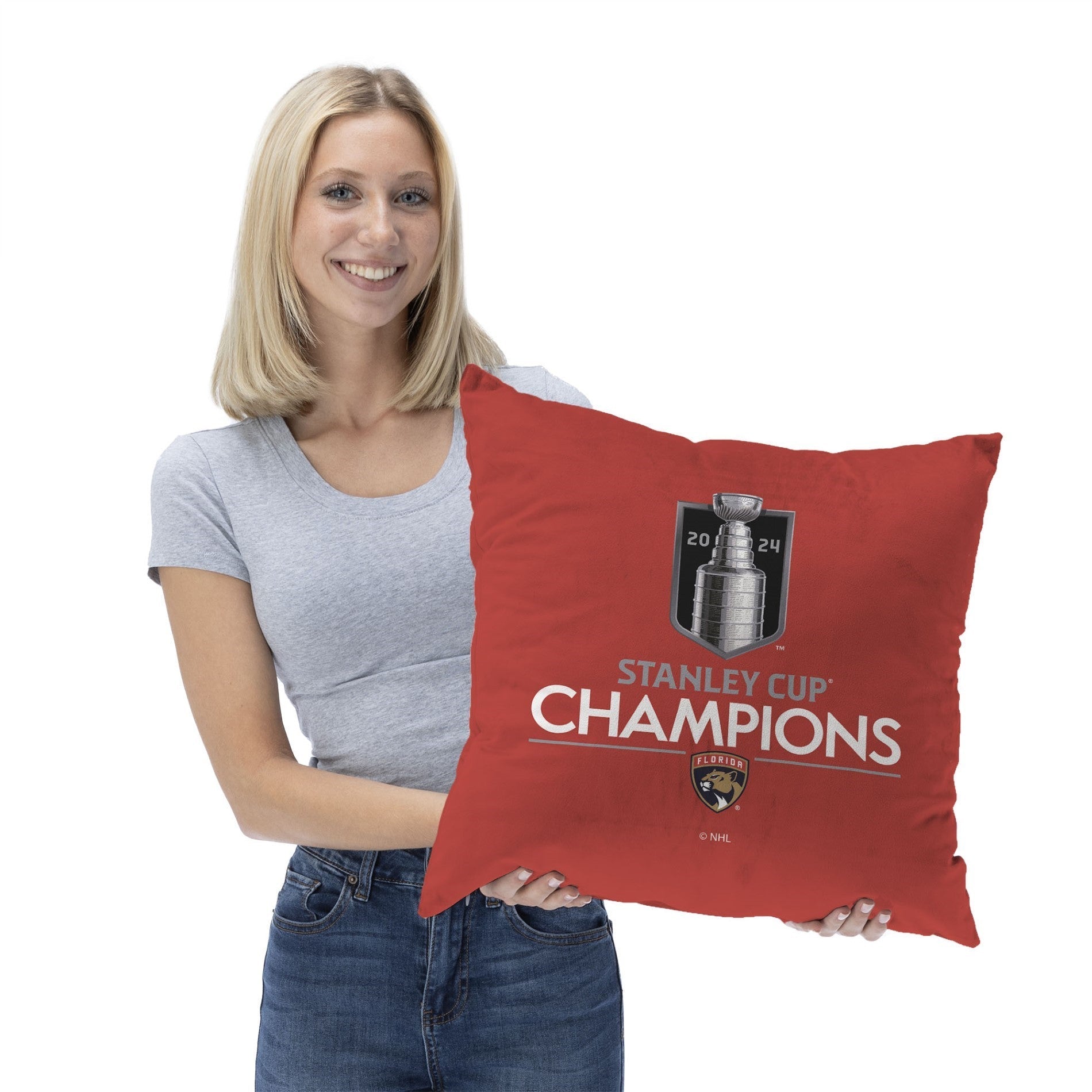 NHL Florida Panthers Real Deal Throw Pillow 18x18 Inches