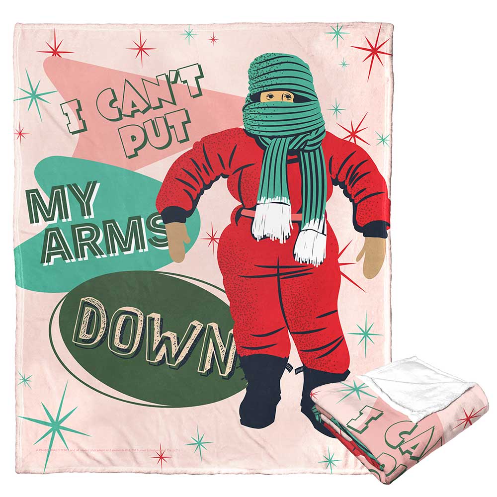 Warner Bros. A Christmas Story Can'T Put My Arms Down Silk Touch Throw Blanket 50x60 Inches