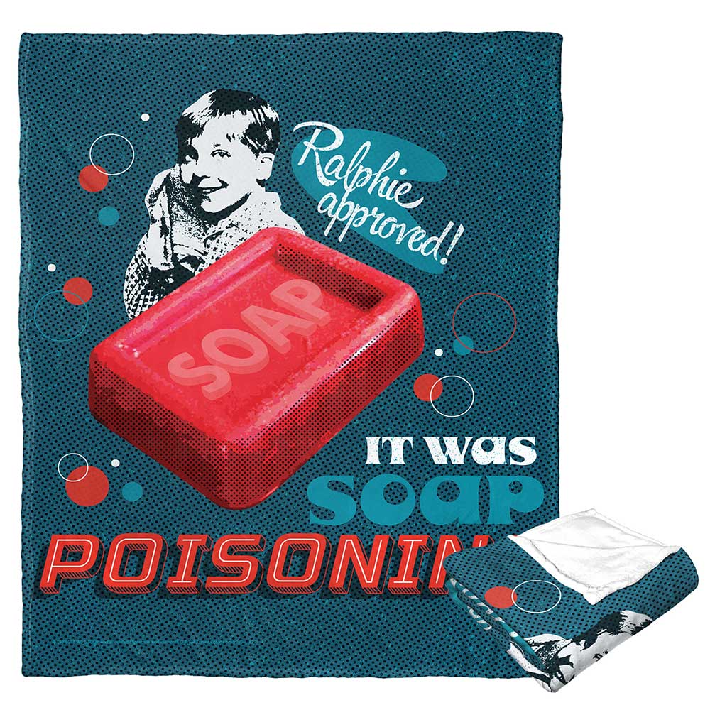 Warner Bros. A Christmas Story Soap Poisoning Silk Touch Throw Blanket 50x60 Inches