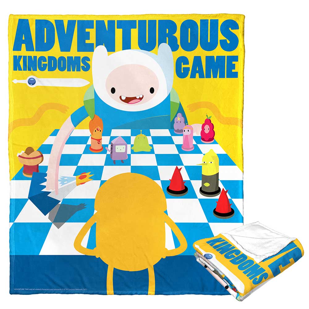 Cartoon Network Adventure Time Adventurous Kingdoms Silk Touch Throw Blanket 50x60 Inches