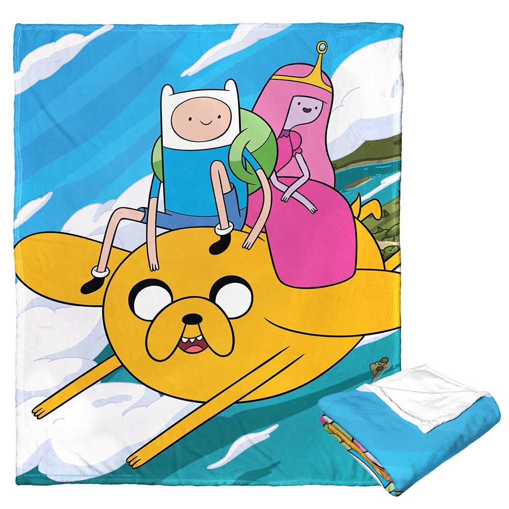 Cartoon Network Adventure Time Magic Ride Silk Touch Throw Blanket 50x60 Inches