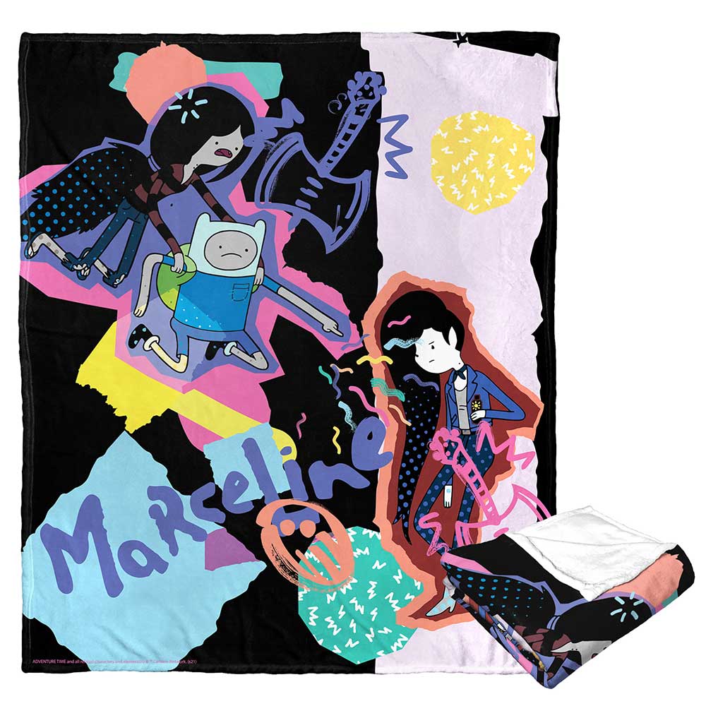 Cartoon Network Adventure Time Paper Marceline Silk Touch Throw Blanket 50x60 Inches