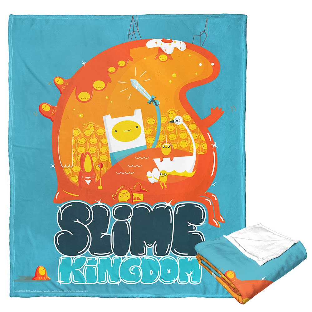 Cartoon Network Adventure Time Slime Kingdom Silk Touch Throw Blanket 50x60 Inches