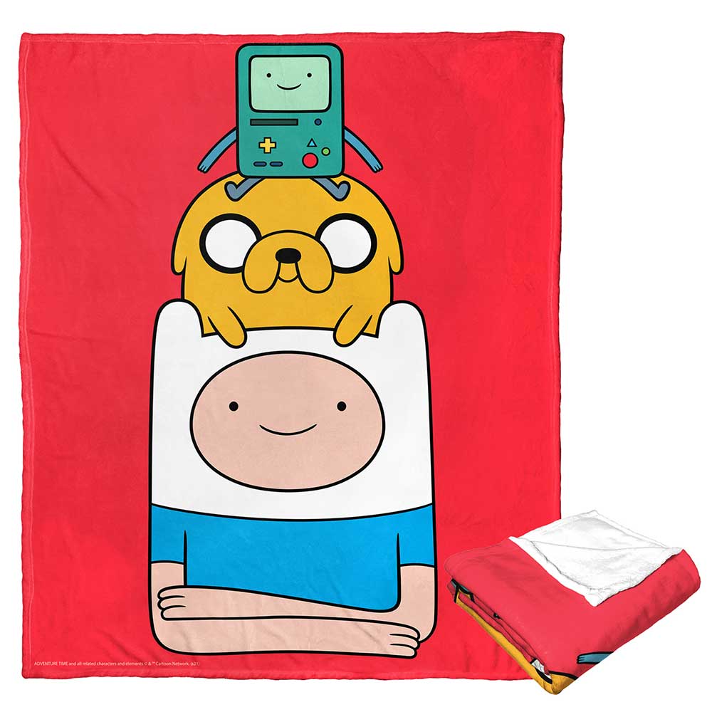 Cartoon Network Adventure Time Super Stack Silk Touch Throw Blanket 50x60 Inches