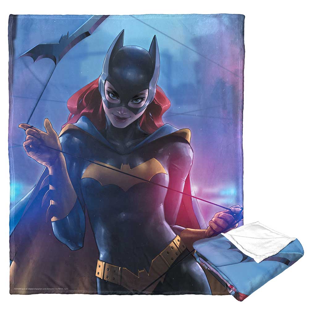 Warner Bros. Batman Batgirl Cover Silk Touch Throw Blanket 50 x 60 Inches