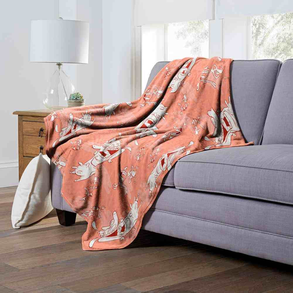 Cartoon Network Cow And Chicken Cow And Chicken Repeat Silk Touch Throw Blanket 50x60 Inches