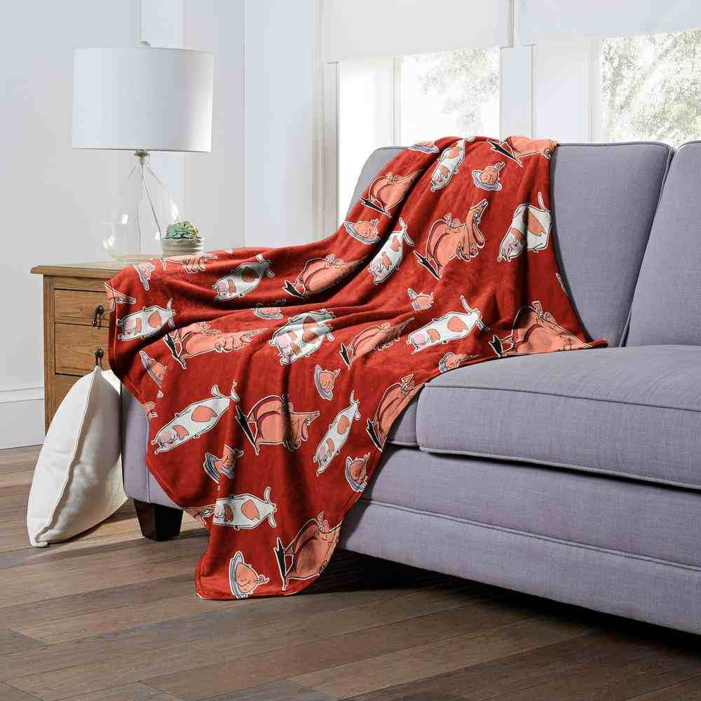Cartoon Network Cow And Chicken What The Butt Silk Touch Throw Blanket 50x60 Inches