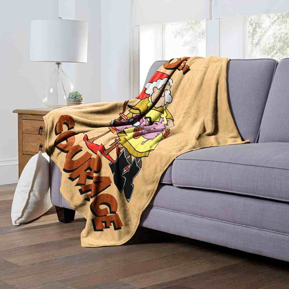 Cartoon Network Courage The Cowardly Dog Good Dog Courage Silk Touch Throw Blanket 50x60 Inches