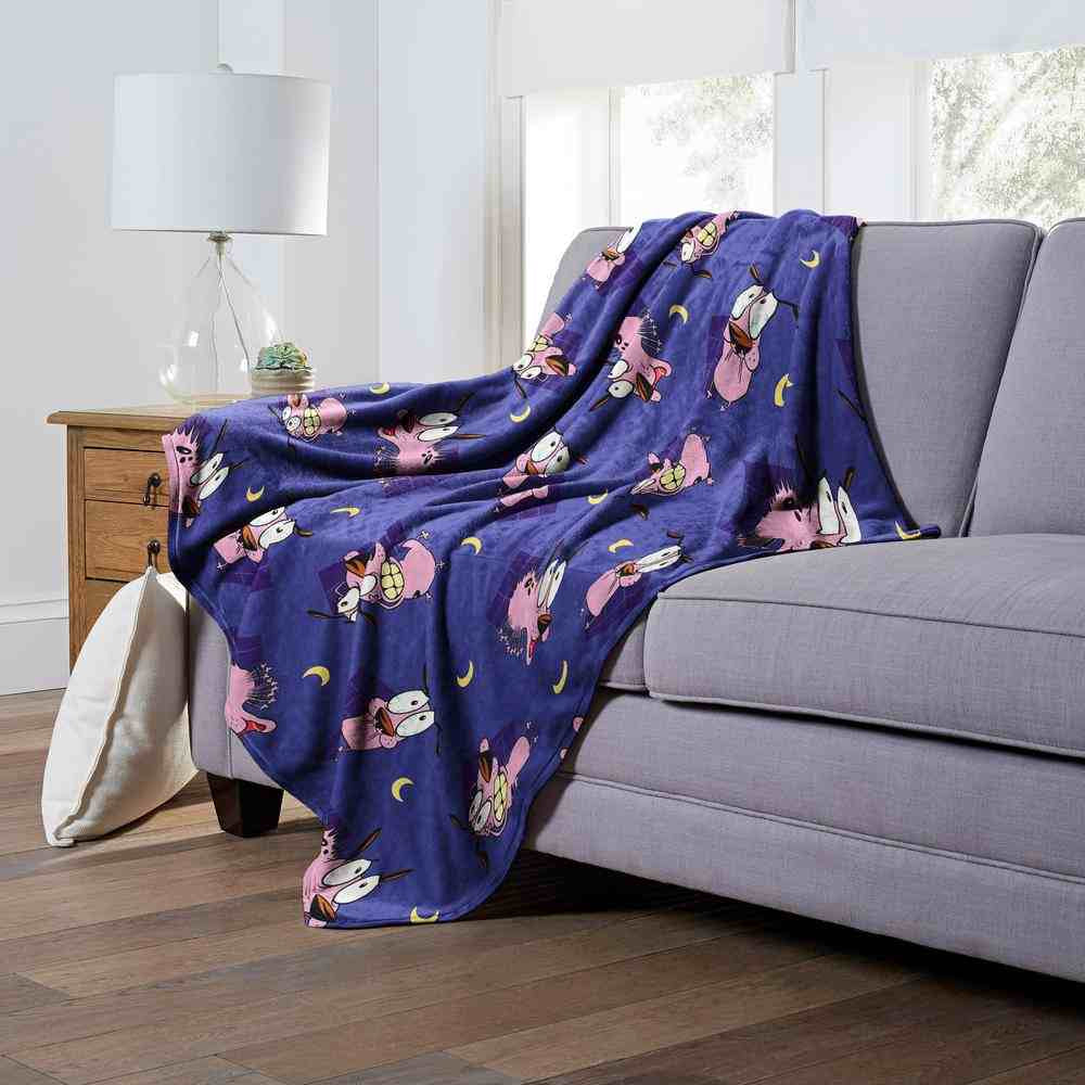 Cartoon Network Courage The Cowardly Dog Night Terrors Silk Touch Throw Blanket 50x60 Inches