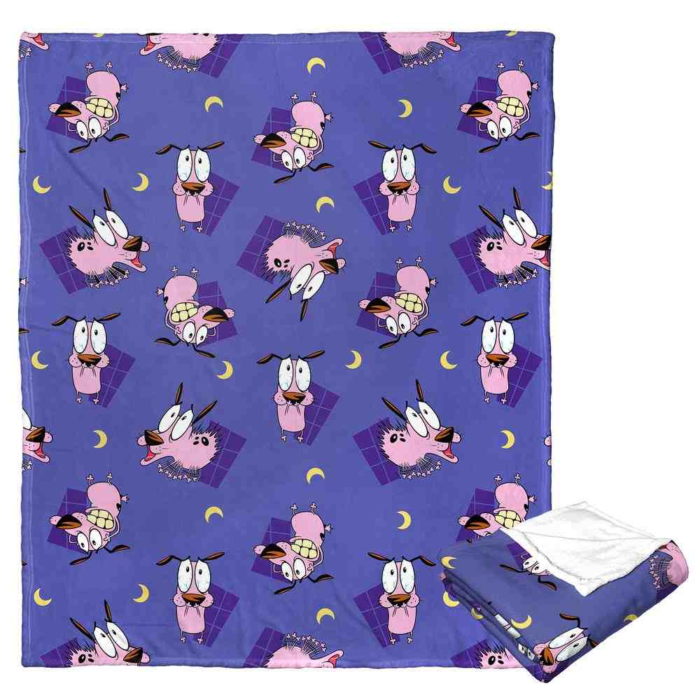 Cartoon Network Courage The Cowardly Dog Night Terrors Silk Touch Throw Blanket 50x60 Inches
