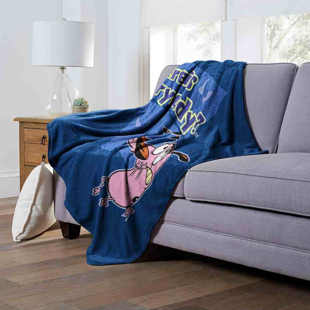 Cartoon Network Courage The Cowardly Dog Where Is Everyone Silk Touch Throw Blanket 50x60 Inches