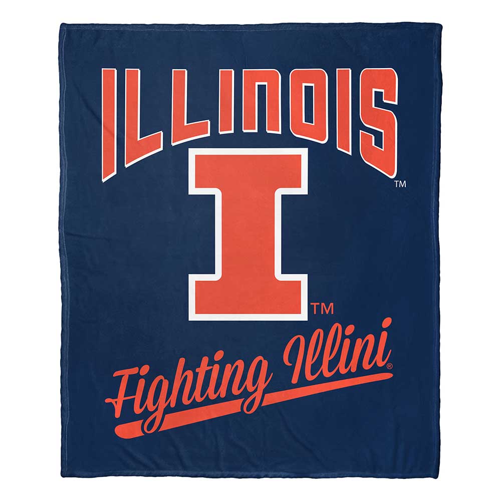 NCAA Illinois Fighting Illini Alumni Silk Touch Throw Blanket 50x60 Inches