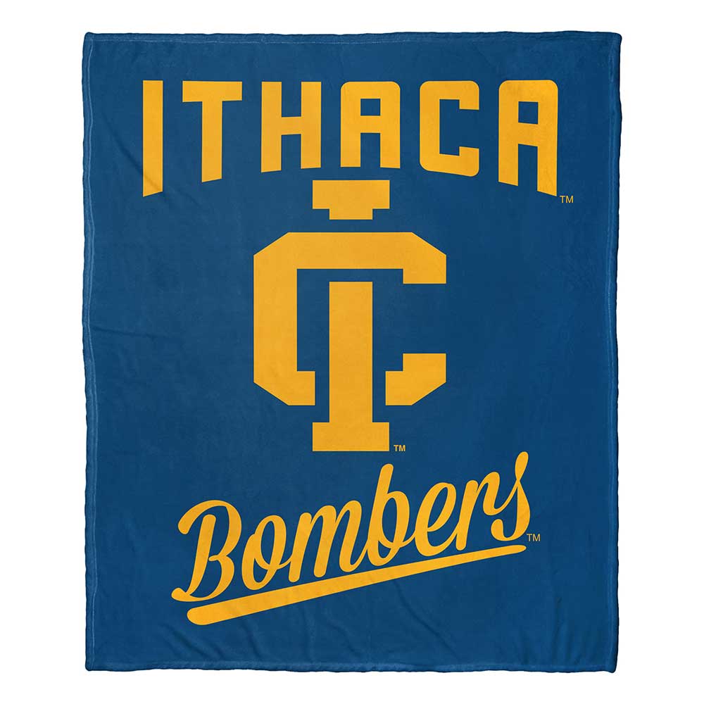NCAA Ithaca College Bombers Alumni Silk Touch Throw Blanket 50x60 Inches