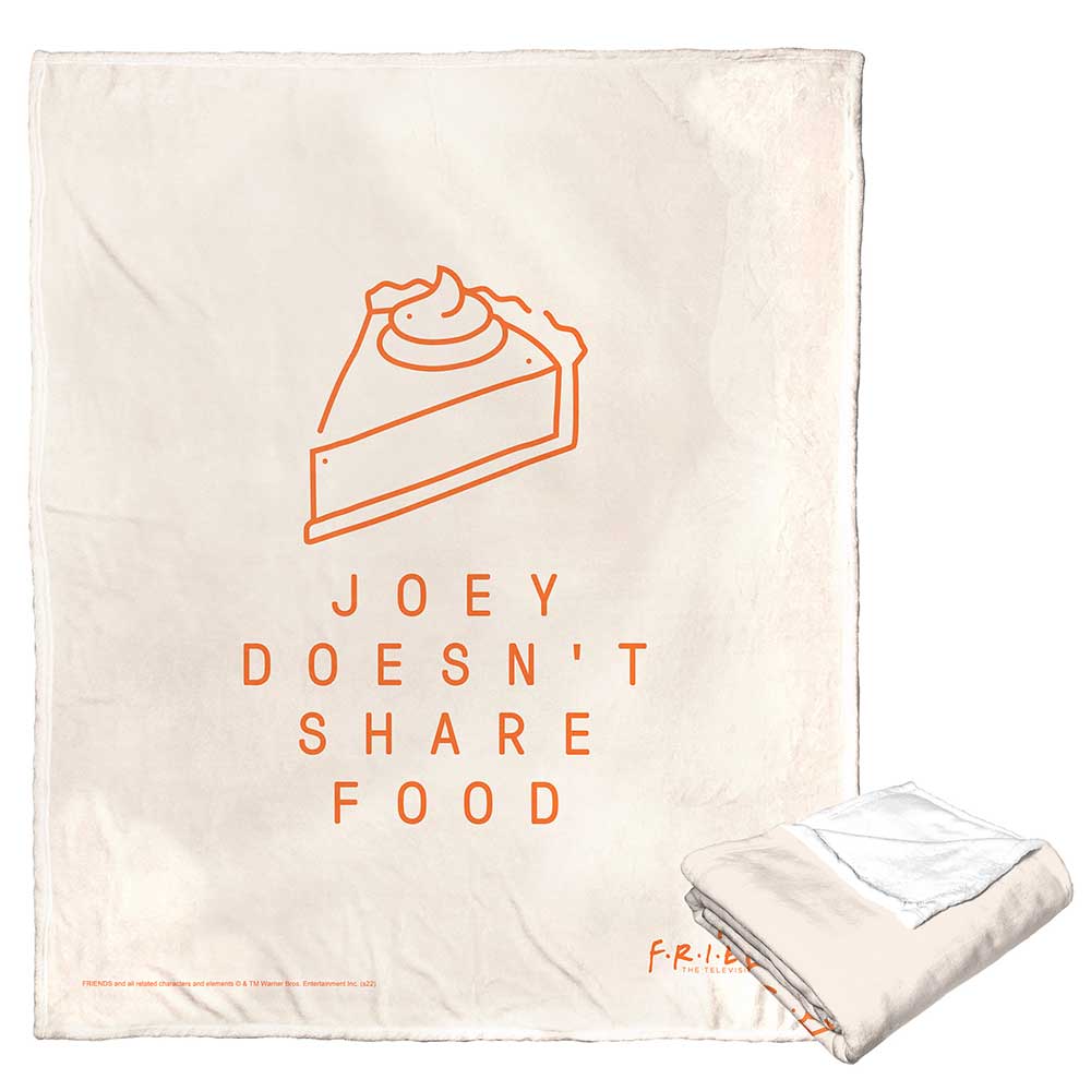 Warner Bros. Friends Joey Doesn't Share Silk Touch Throw Blanket 50x60 Inches