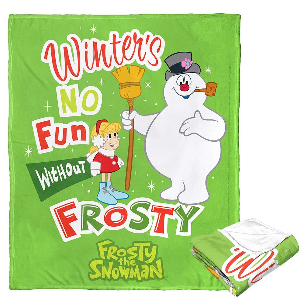 Warner Bros. Frosty the Snowman No Fun With Out Frosty Silk Touch Throw Blanket 50x60 Inches