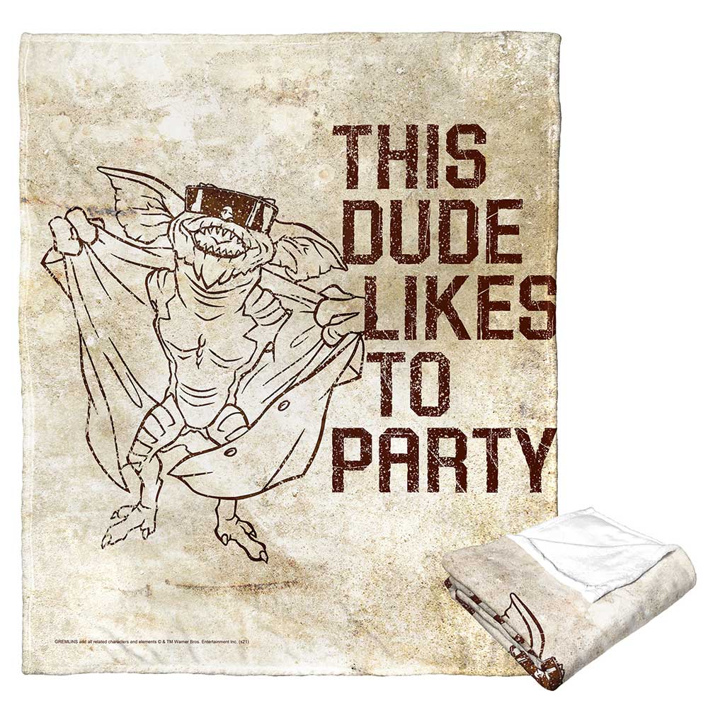 Warner Bros. Gremlins Party Animal Silk Touch Throw Blanket 50x60 Inches