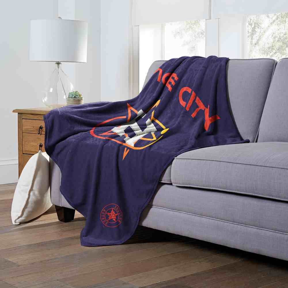 MLB Houston Astros Silk City Connect Touch Throw Blanket 50x60 Inches