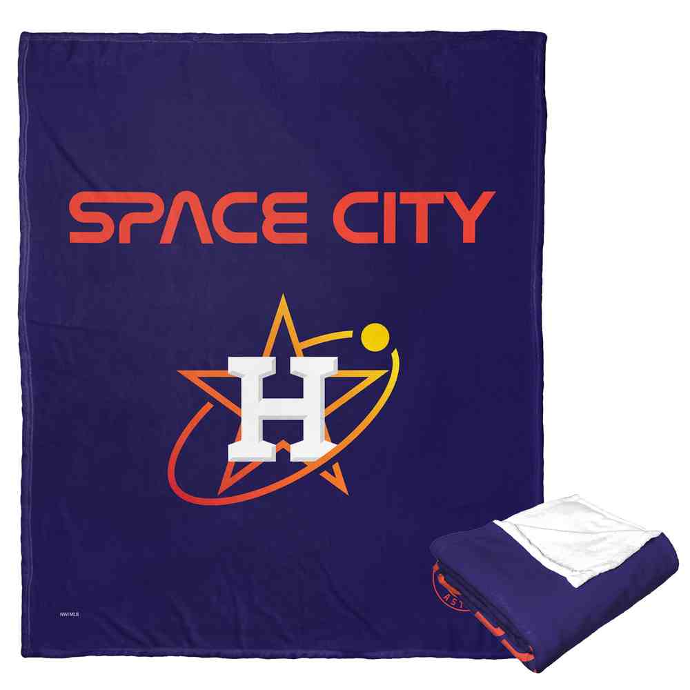 MLB Houston Astros Silk City Connect Touch Throw Blanket 50x60 Inches
