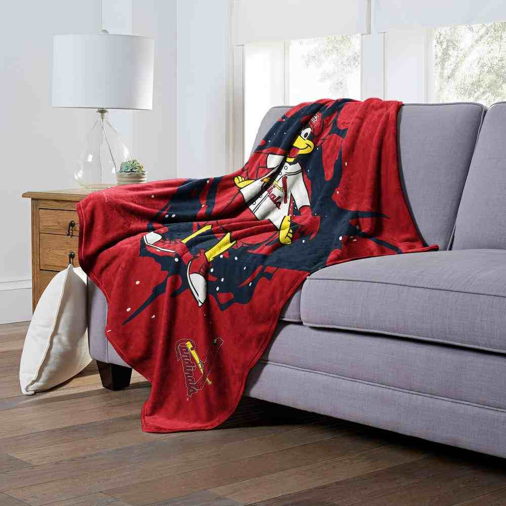 MLB St. Louis Cardinals Mascot Silk Touch Throw Blanket 50x60 Inches